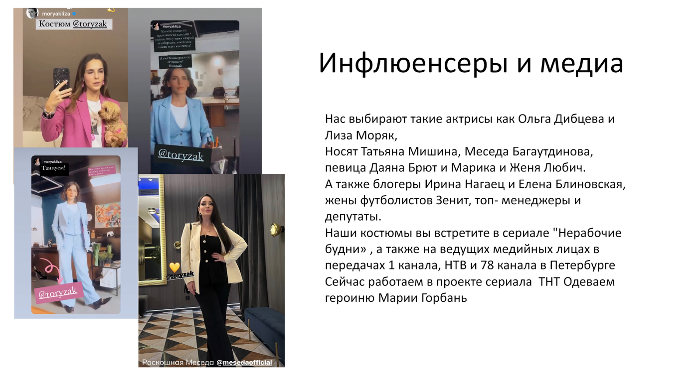 Инфлюенсеры и медиа ToryZak