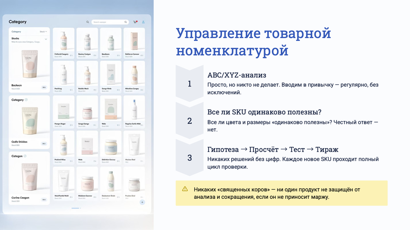 Управление ассортиментом